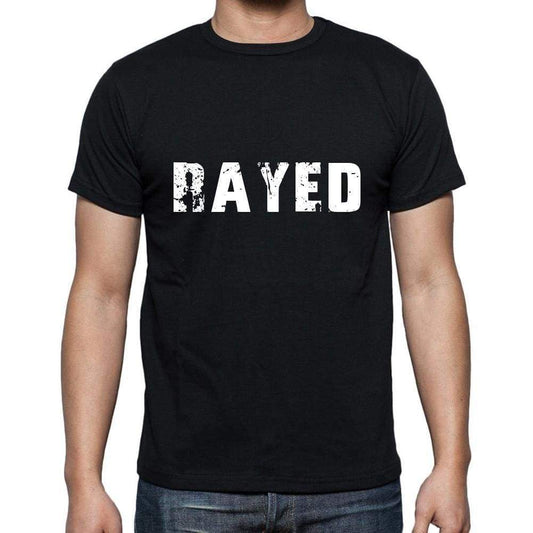 Rayed Mens Short Sleeve Round Neck T-Shirt 5 Letters Black Word 00006 - Casual