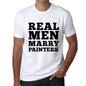 Real Men Marry Painters Mens Short Sleeve Round Neck T-Shirt - White / S - Casual