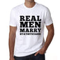 Real Men Marry Statisticians Mens Short Sleeve Round Neck T-Shirt - White / S - Casual