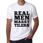 Real Men Marry Tilers Mens Short Sleeve Round Neck T-Shirt - White / S - Casual