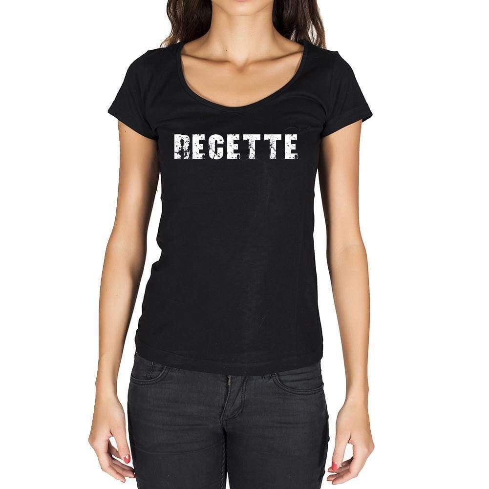 Recette French Dictionary Womens Short Sleeve Round Neck T-Shirt 00010 - Casual