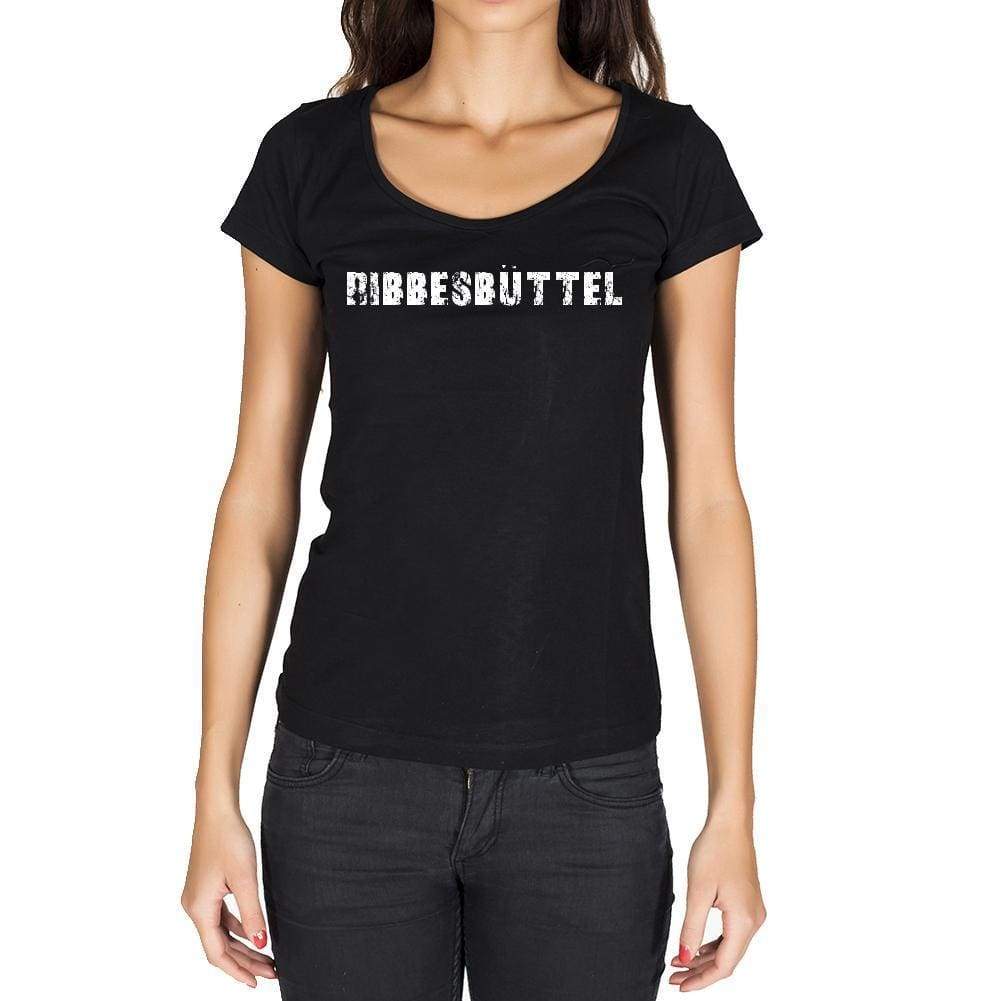Ribbesbüttel German Cities Black Womens Short Sleeve Round Neck T-Shirt 00002 - Casual