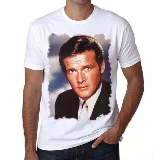 Roger Moore The Saint White Mens Short Sleeve Round Neck T-Shirt Gift T-Shirt 00295 - White / S - Casual