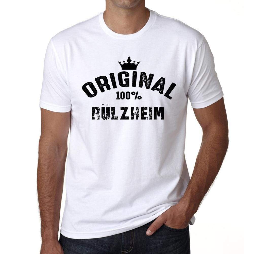 Rülzheim 100% German City White Mens Short Sleeve Round Neck T-Shirt 00001 - Casual
