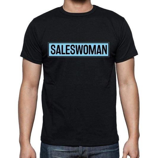 Saleswoman T Shirt Mens T-Shirt Occupation S Size Black Cotton - T-Shirt