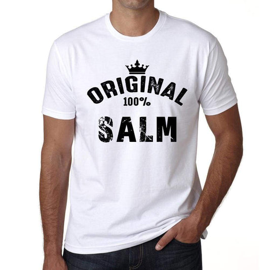 Salm 100% German City White Mens Short Sleeve Round Neck T-Shirt 00001 - Casual