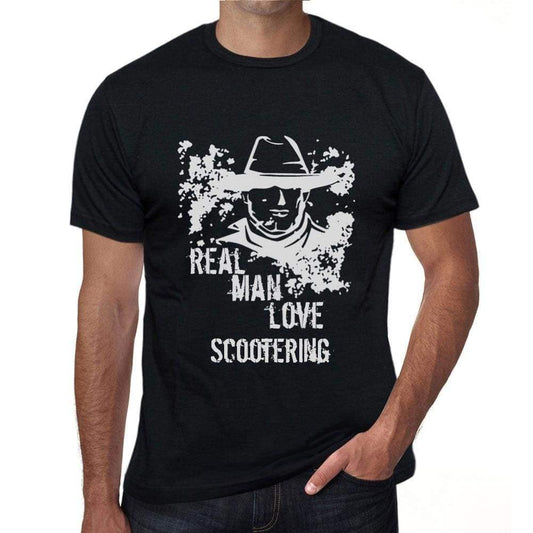 Scootering Real Men Love Scootering Mens T Shirt Black Birthday Gift 00538 - Black / Xs - Casual