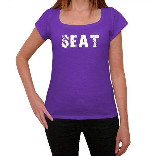 Seat Purple Womens Short Sleeve Round Neck T-Shirt 00041 - Purple / Xs - Casual