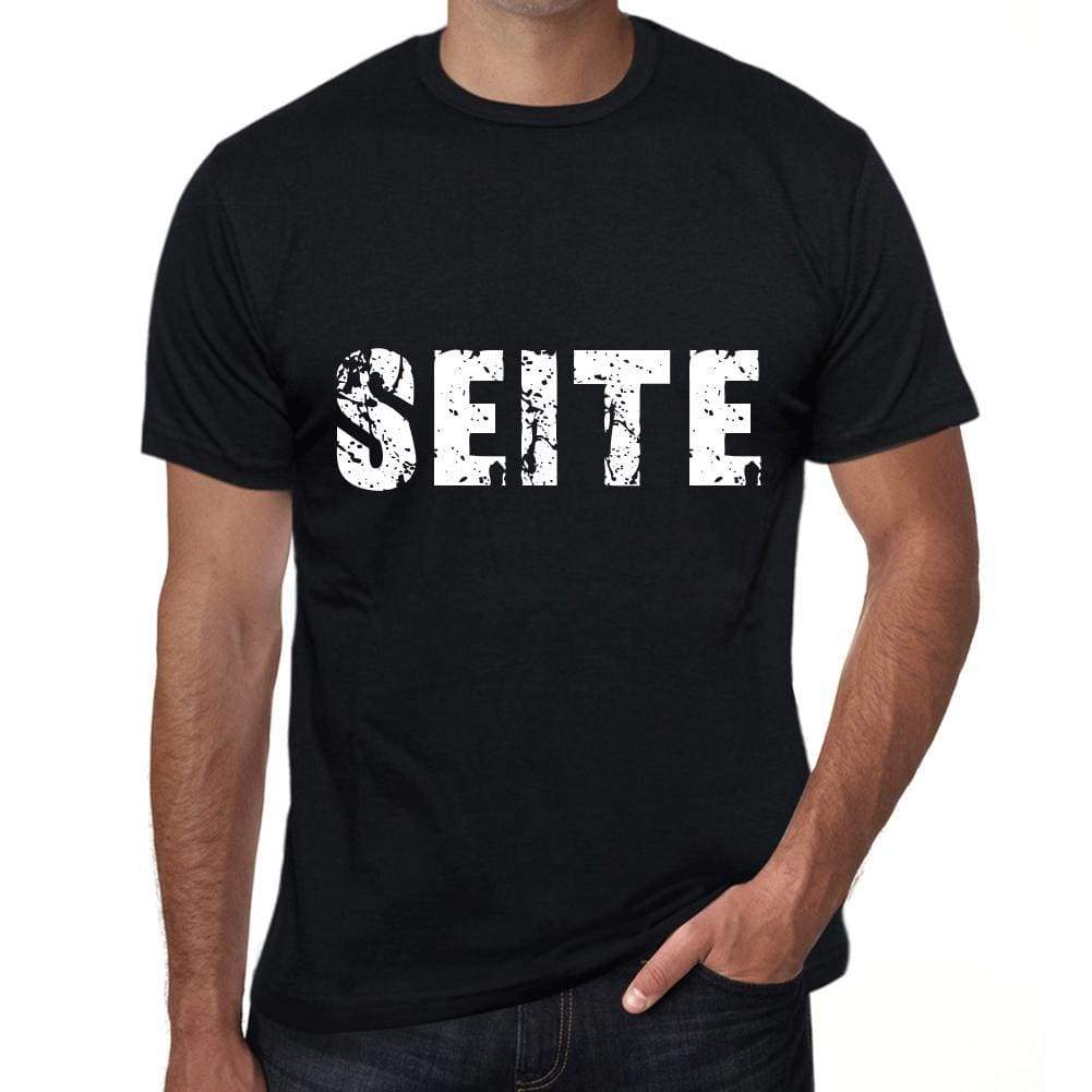 Seite Mens T Shirt Black Birthday Gift 00548 - Black / Xs - Casual