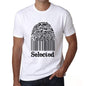 Selected Fingerprint White Mens Short Sleeve Round Neck T-Shirt Gift T-Shirt 00306 - White / S - Casual