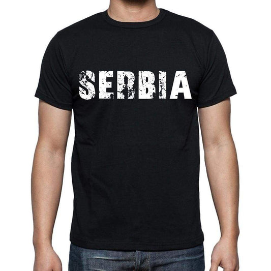 Serbia T-Shirt For Men Short Sleeve Round Neck Black T Shirt For Men - T-Shirt