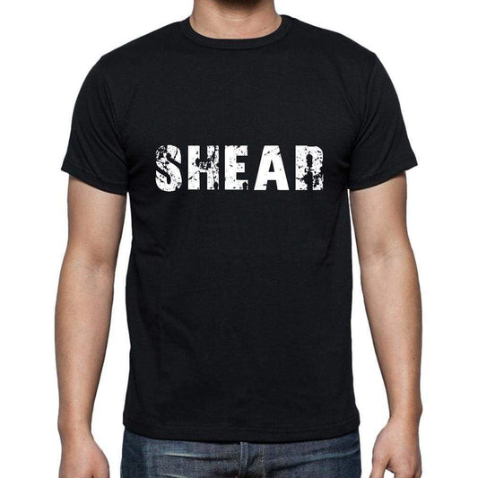 Shear Mens Short Sleeve Round Neck T-Shirt 5 Letters Black Word 00006 - Casual