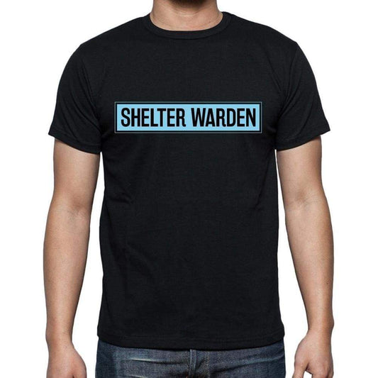Shelter Warden T Shirt Mens T-Shirt Occupation S Size Black Cotton - T-Shirt
