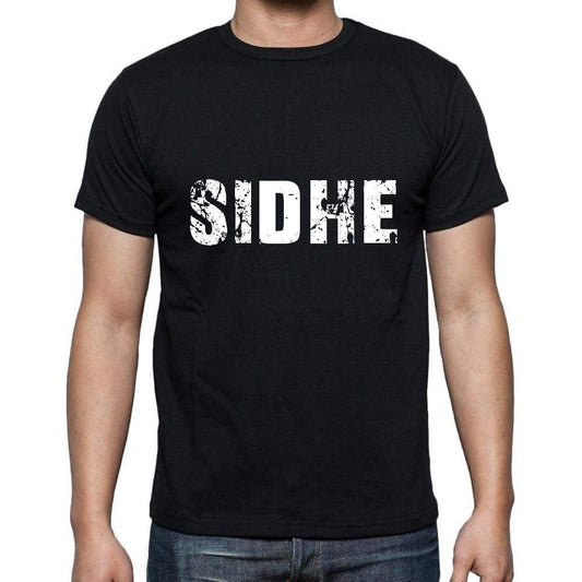 Sidhe Mens Short Sleeve Round Neck T-Shirt 5 Letters Black Word 00006 - Casual