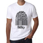 Silky Fingerprint White Mens Short Sleeve Round Neck T-Shirt Gift T-Shirt 00306 - White / S - Casual