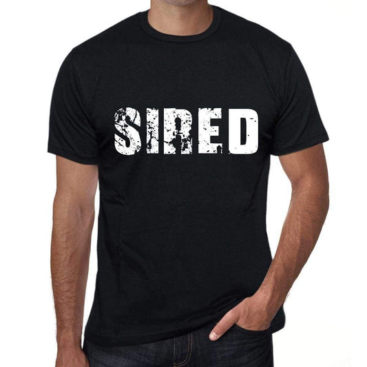 Sired Mens Retro T Shirt Black Birthday Gift 00553 - Black / Xs - Casual