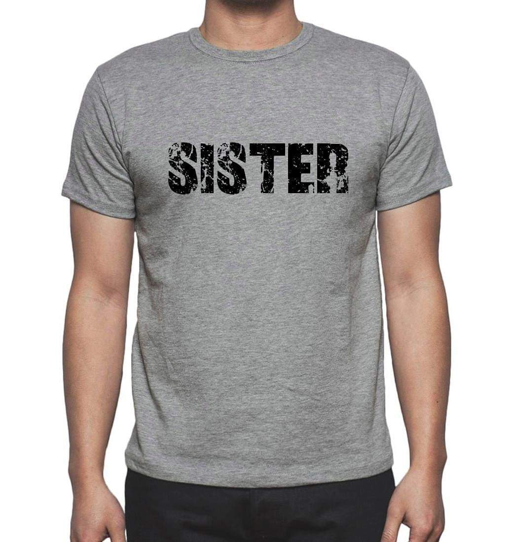 Sister Grey Mens Short Sleeve Round Neck T-Shirt 00018 - Grey / S - Casual