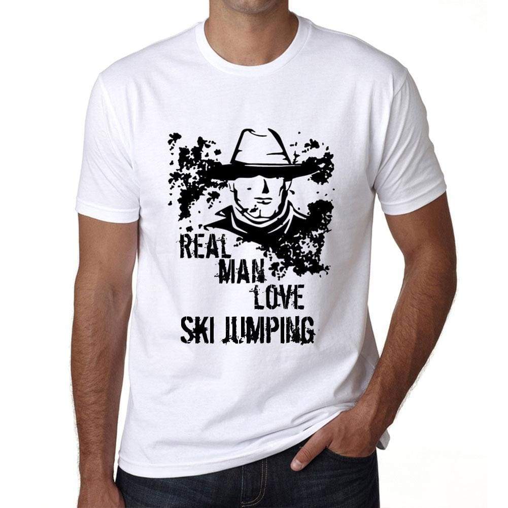 Ski Jumping Real Men Love Ski Jumping Mens T Shirt White Birthday Gift 00539 - White / Xs - Casual
