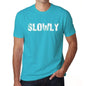 Slowly Mens Short Sleeve Round Neck T-Shirt 00020 - Blue / S - Casual