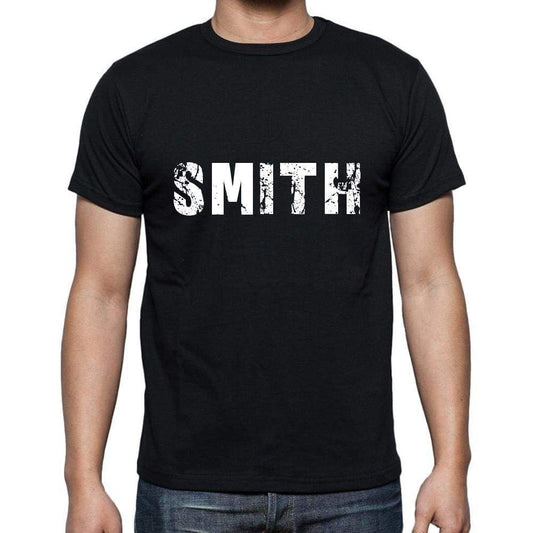 Smith Mens Short Sleeve Round Neck T-Shirt 5 Letters Black Word 00006 - Casual