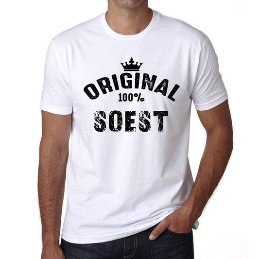 Soest 100% German City White Mens Short Sleeve Round Neck T-Shirt 00001 - Casual
