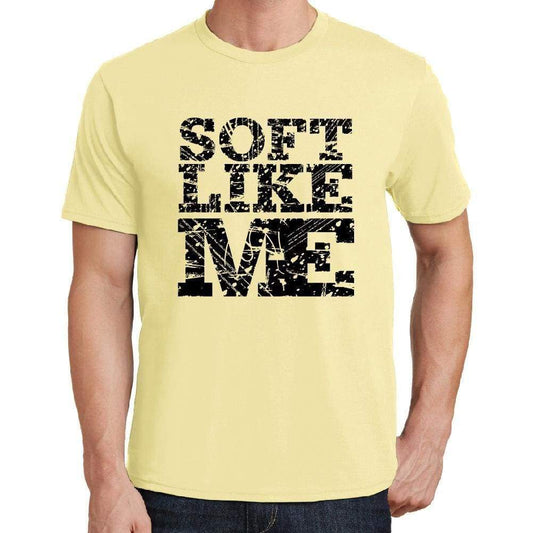 Soft Like Me Yellow Mens Short Sleeve Round Neck T-Shirt 00294 - Yellow / S - Casual