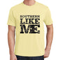 Southern Like Me Yellow Mens Short Sleeve Round Neck T-Shirt 00294 - Yellow / S - Casual