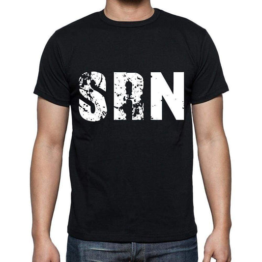 Srn Men T Shirts Short Sleeve T Shirts Men Tee Shirts For Men Cotton Black 3 Letters - Casual