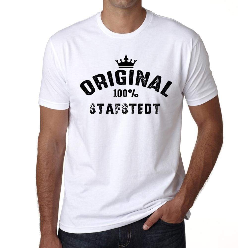 Stafstedt 100% German City White Mens Short Sleeve Round Neck T-Shirt 00001 - Casual