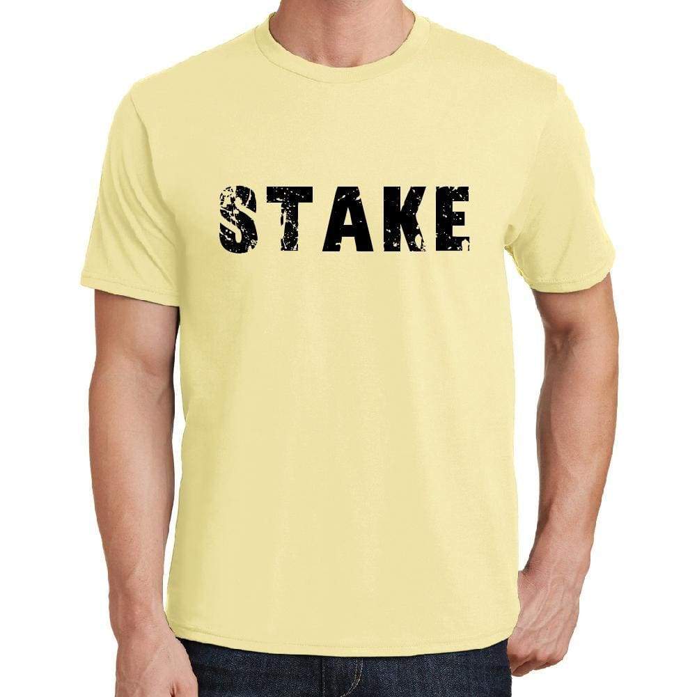 Stake Mens Short Sleeve Round Neck T-Shirt 00043 - Yellow / S - Casual