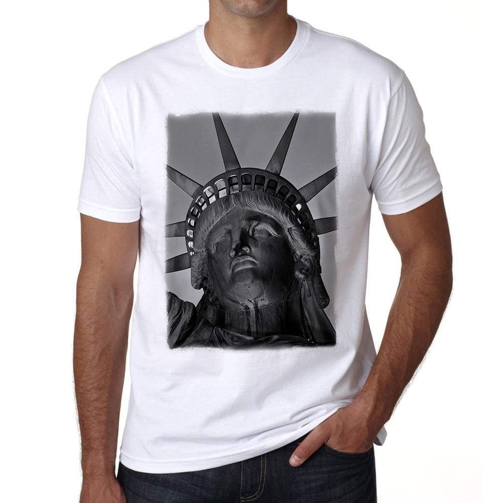 Statue Of Liberty Usa Mens Short Sleeve Round Neck T-Shirt