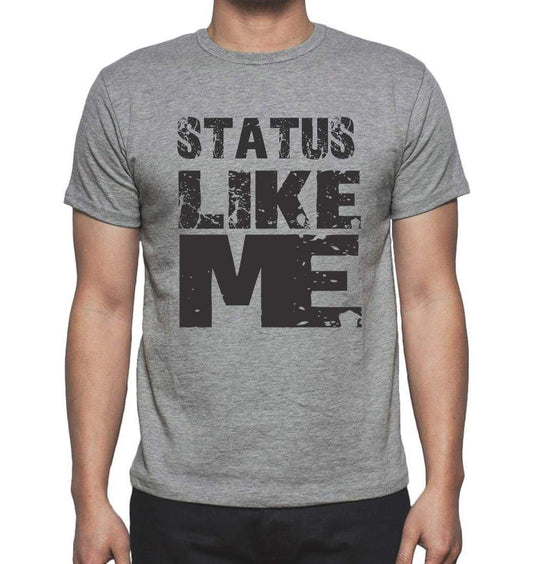 Status Like Me Grey Mens Short Sleeve Round Neck T-Shirt - Grey / S - Casual