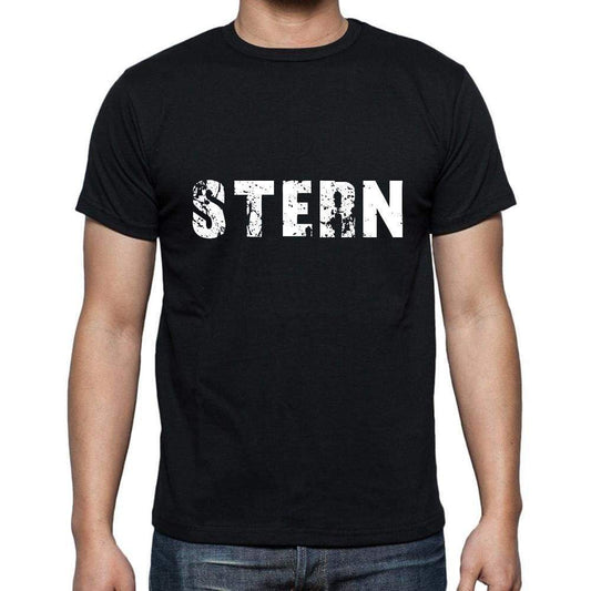 Stern Mens Short Sleeve Round Neck T-Shirt 5 Letters Black Word 00006 - Casual