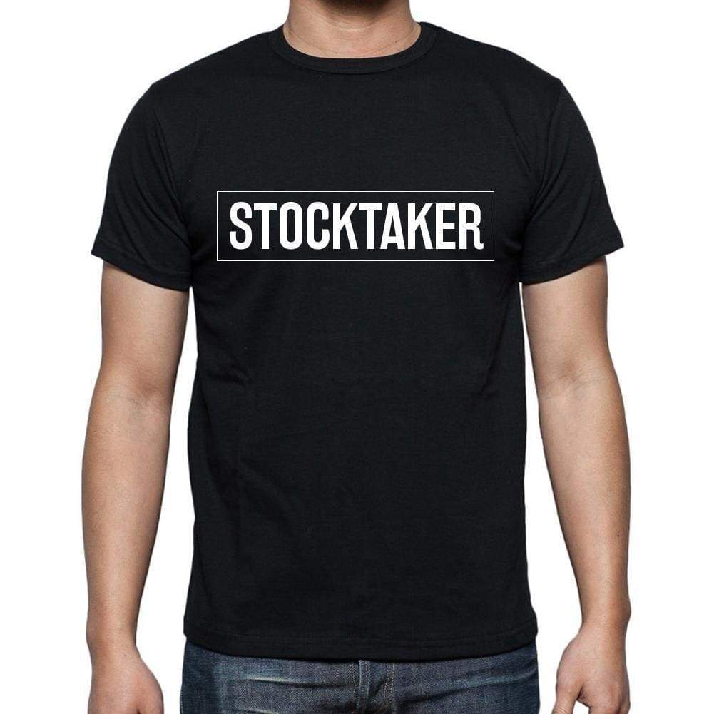 Stocktaker T Shirt Mens T-Shirt Occupation S Size Black Cotton - T-Shirt