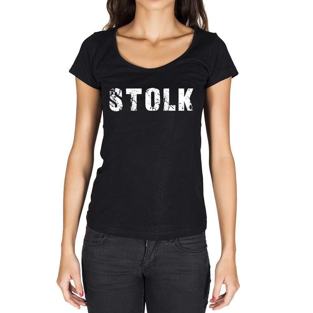 Stolk German Cities Black Womens Short Sleeve Round Neck T-Shirt 00002 - Casual