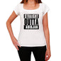 Straight Outta Abidjan Womens Short Sleeve Round Neck T-Shirt 00026 - White / Xs - Casual