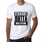 Straight Outta Bialystok Mens Short Sleeve Round Neck T-Shirt 00027 - White / S - Casual