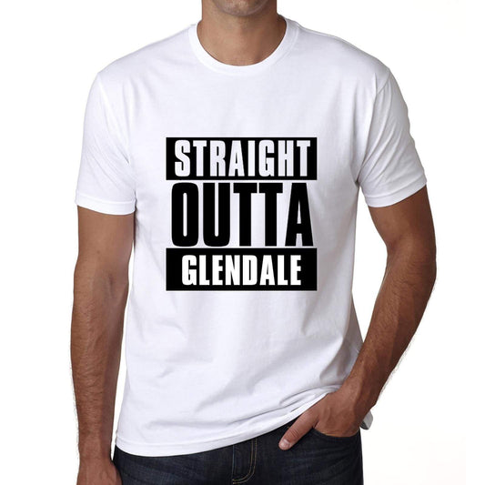 Straight Outta Glendale Mens Short Sleeve Round Neck T-Shirt 00027 - White / S - Casual
