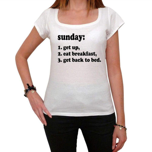 Sunday To Do List White Womens T-Shirt 100% Cotton 00203