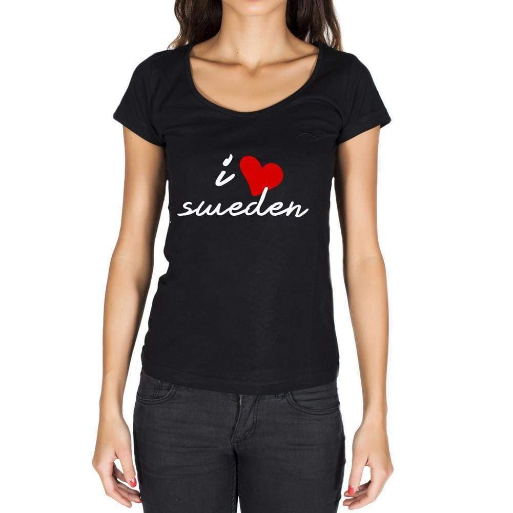 Sweden Womens Short Sleeve Round Neck T-Shirt - Casual