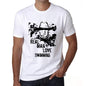 Swimming Real Men Love Swimming Mens T Shirt White Birthday Gift 00539 - White / Xs - Casual