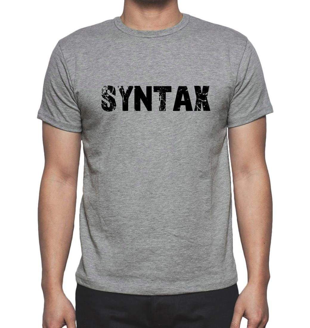 Syntax Grey Mens Short Sleeve Round Neck T-Shirt 00018 - Grey / S - Casual