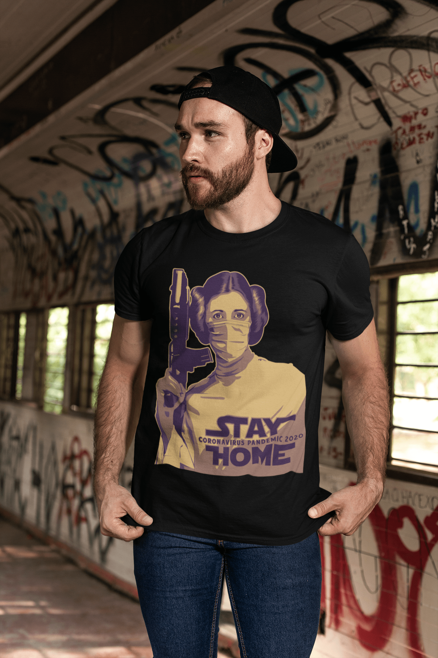 Unisex Adult T-Shirt Coronavirus Stay Home Laila Pandemic 2020