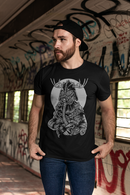 ULTRABASIC Men's Graphic T-Shirt Dark Steampunk - Scary Halloween Shirt for Men