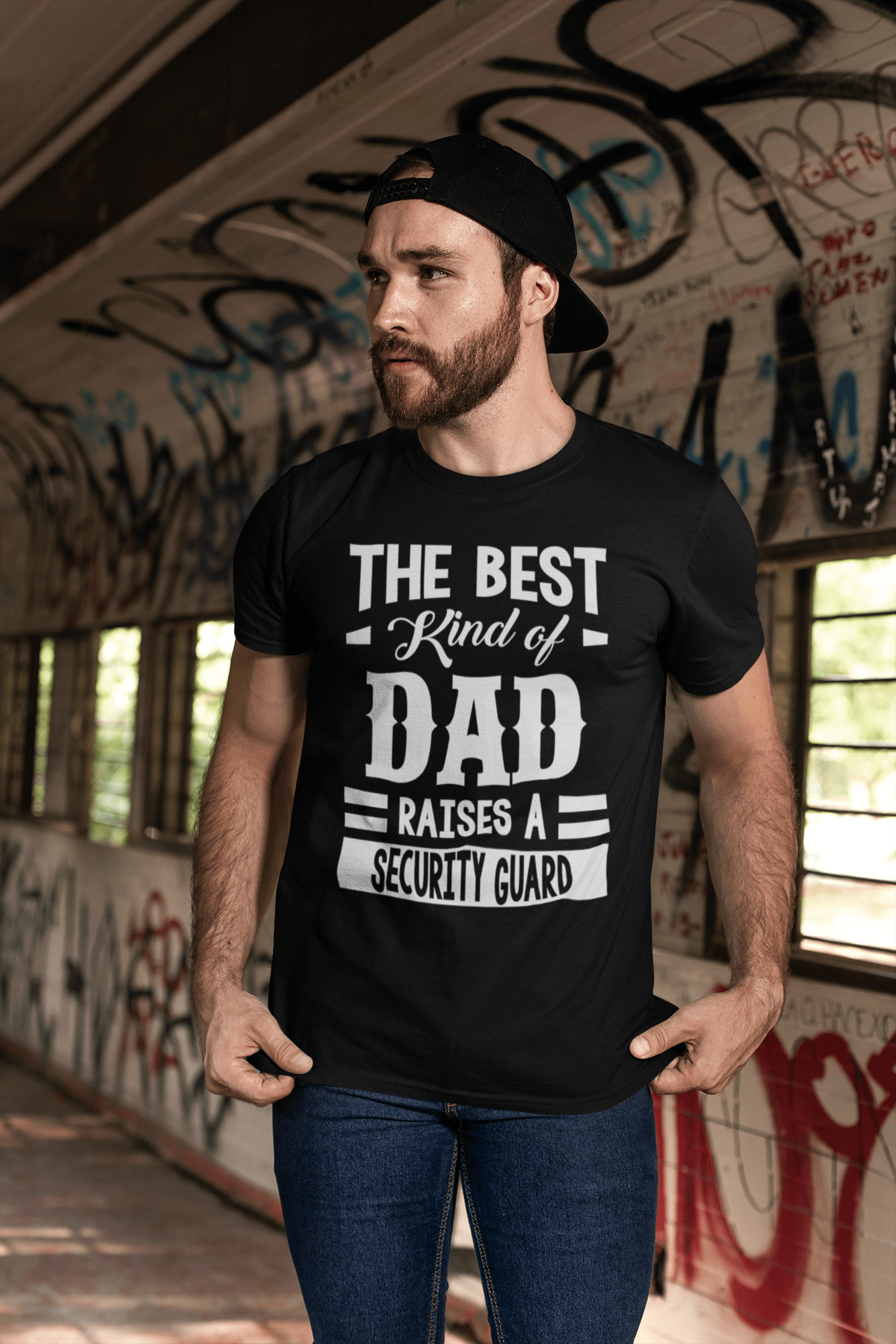 ULTRABASIC Men's Graphic T-Shirt Dad Raises a Security Guard