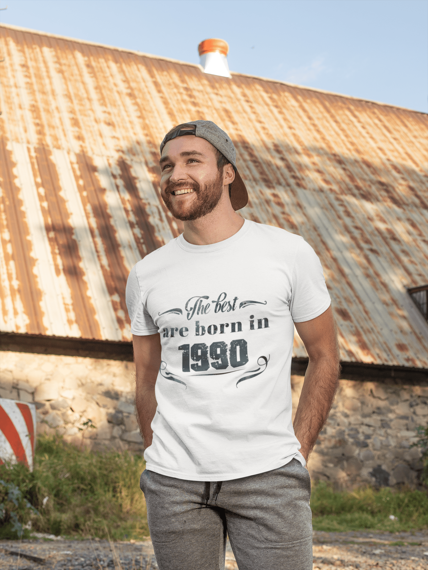 The Best are Born in 1990 Men's T-shirt White Birthday Gift 00398