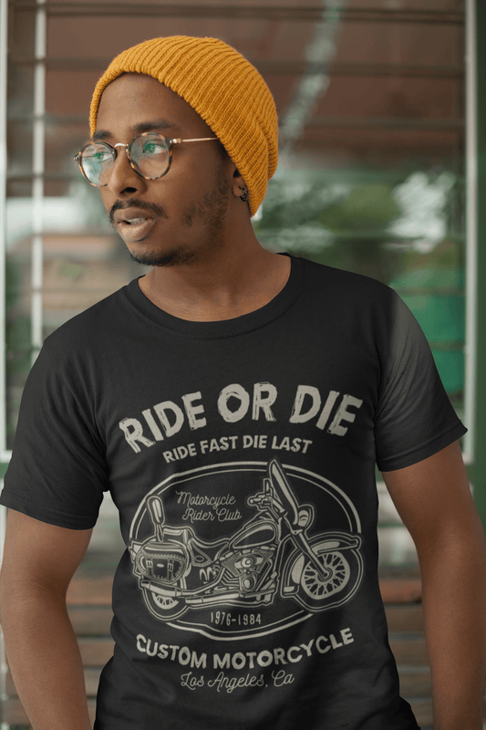 ULTRABASIC Men's Graphic T-Shirt Ride or Die - Motorcycle Rider Club Tee Shirt