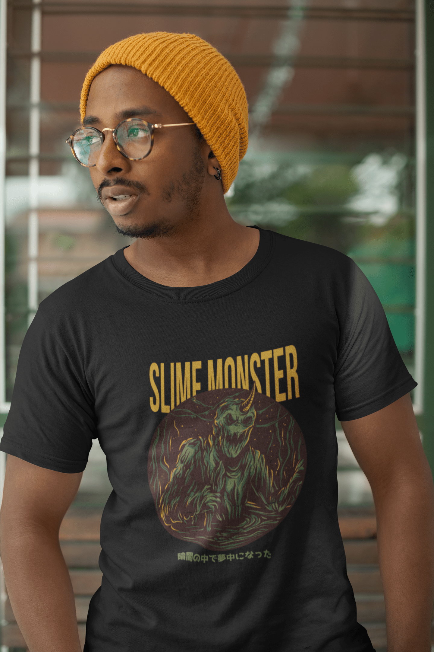 ULTRABASIC Men's Novelty T-Shirt Slime Monster - Scary Short Sleeve Tee Shirt