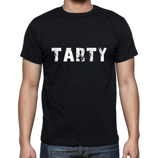 Tarty Mens Short Sleeve Round Neck T-Shirt 5 Letters Black Word 00006 - Casual
