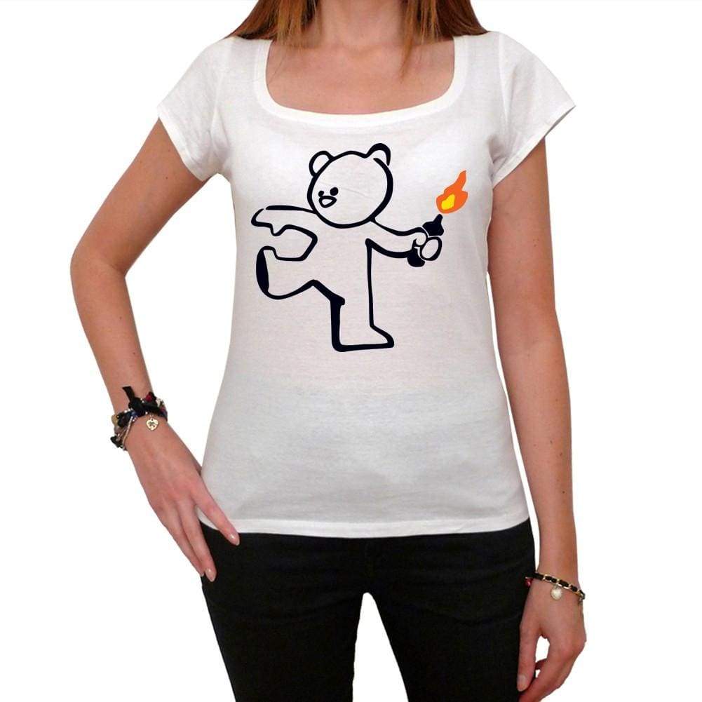 Teddy Bomber Tshirt White Womens T-Shirt 00163
